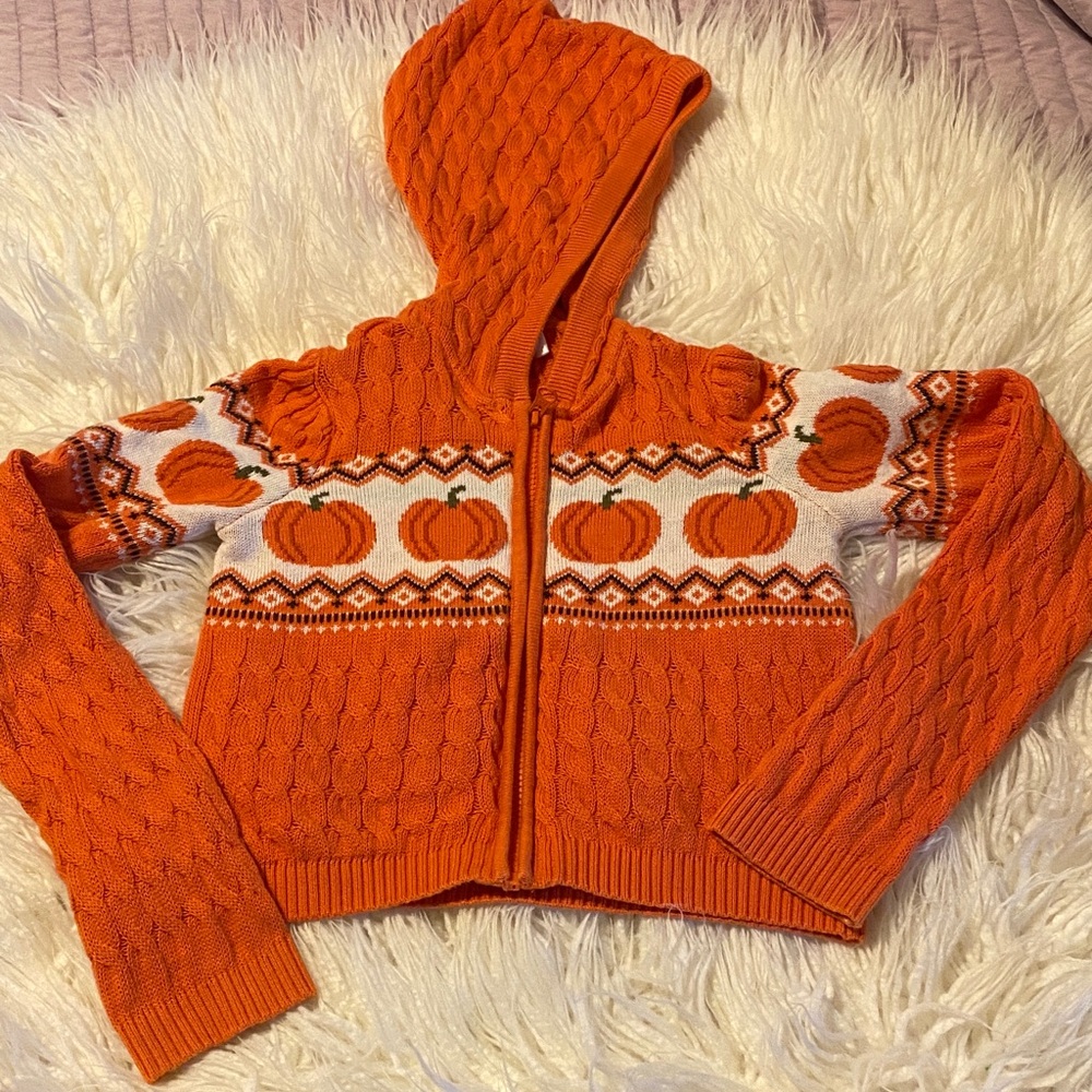 Gymboree Orange Pumpkin Cardigan